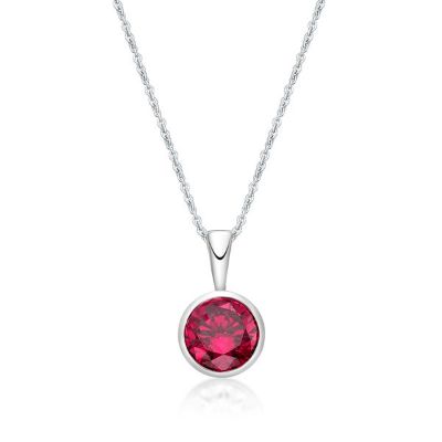 Picture of JULY            , 5mm BEZEL PENDANT with CHAIN
